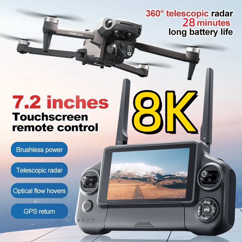 8K 3 Axis Gimbal Brushless 7.2 - Drone App Rc Fpv 评论和价格