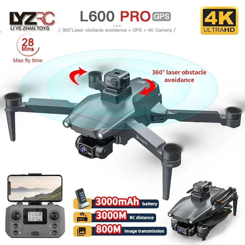 L600 PRO RC Drone 4K HD Dual C - Drone Vs Rc Helicopter 评论和价格