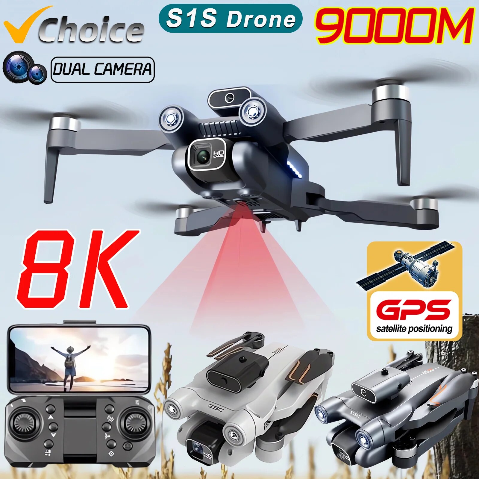 S1S Drone 5G Wifi 4K Professio - Drone Rc S1S 评论和价格