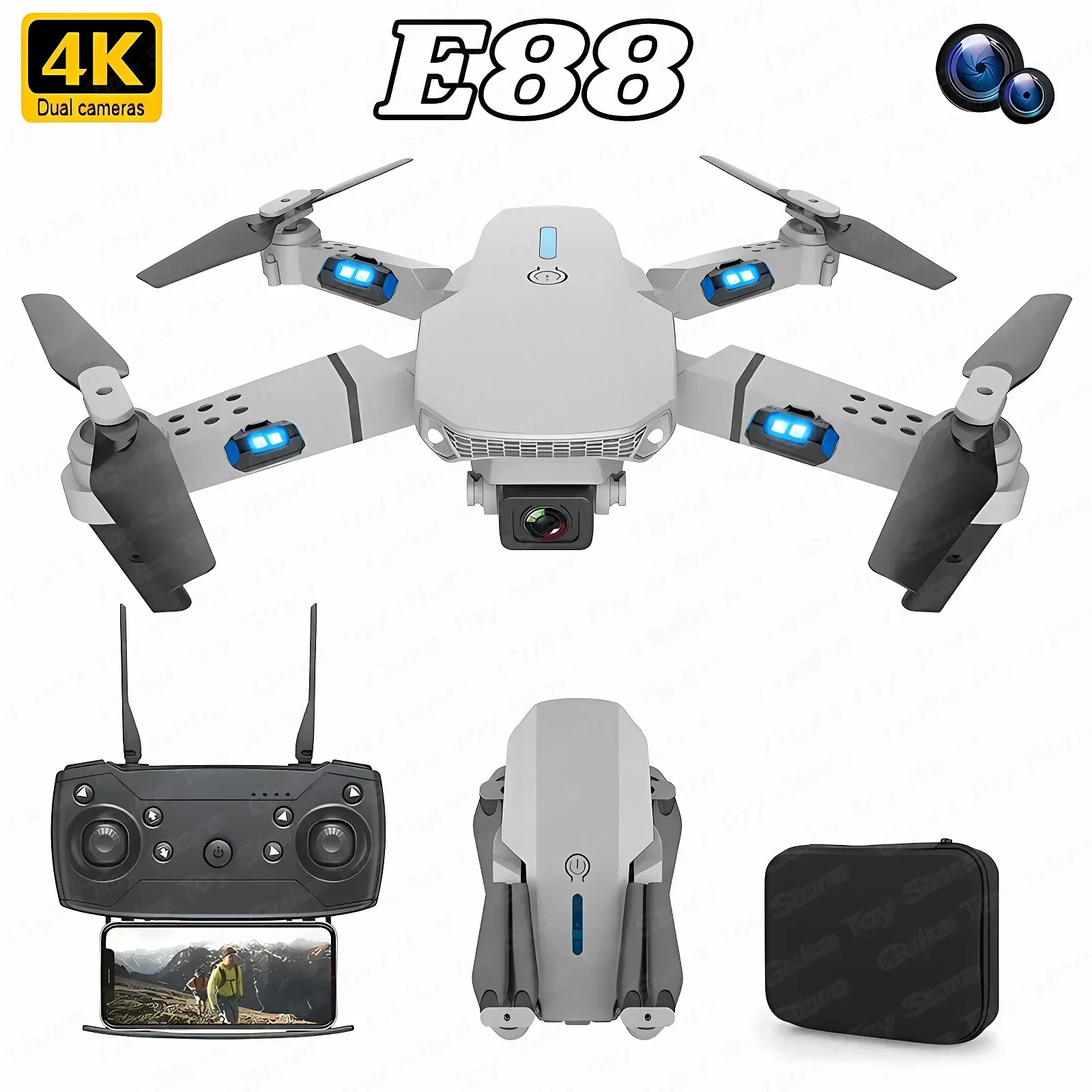 E88 Pro WIFI FPV Drone Wide An - Drone App Rc Fpv 评论和价格