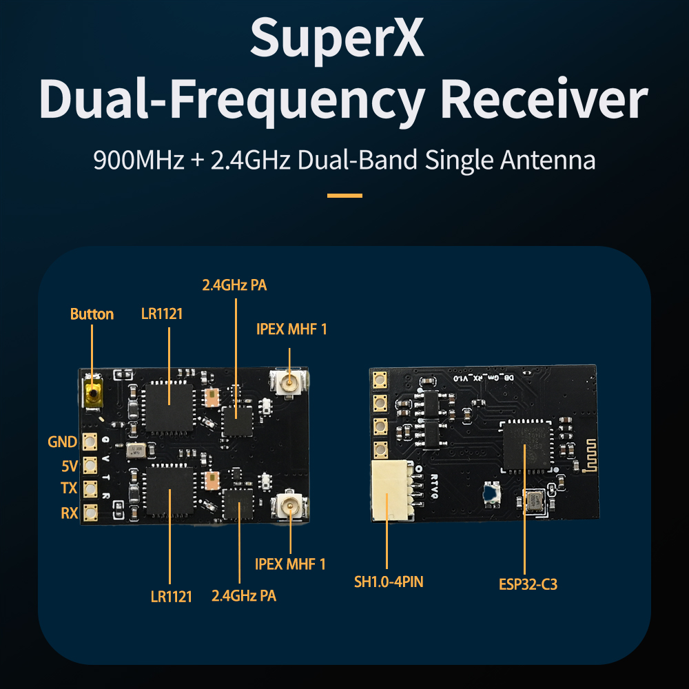 HPXGRC Super X Dual ELRS Recei - Drone Rc Frequency 评论和价格