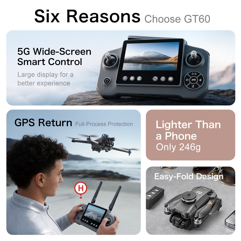 New GT60 GPS Drone High Defini - Lyzrc Drone 评论和价格