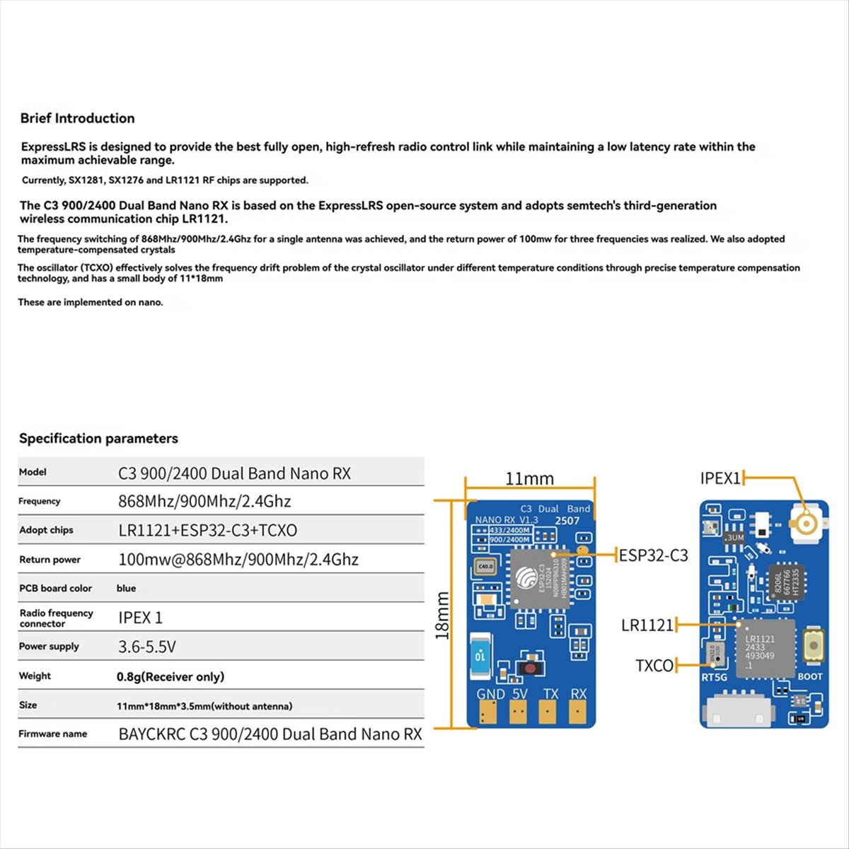 L73A NEW ELRS Dual Band Nano R - Drone Rc Frequency 评论和价格