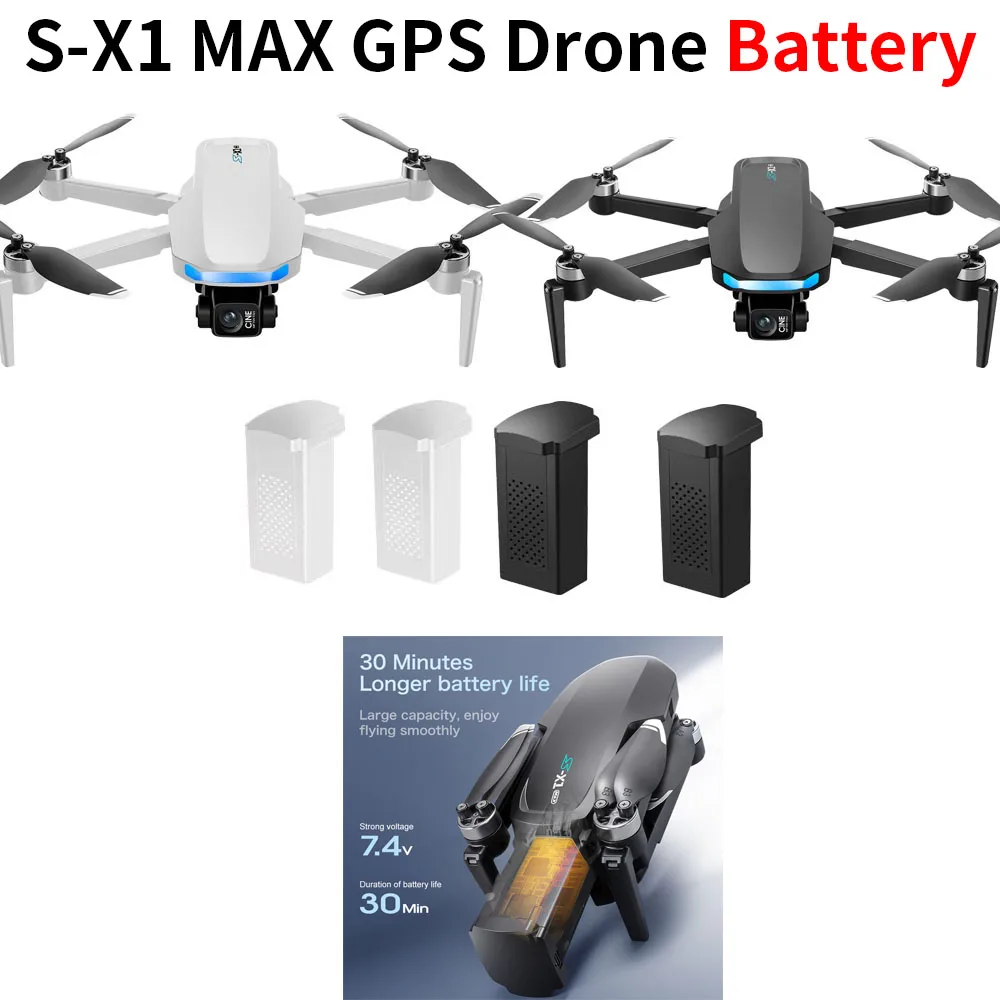 S-X1 MAX GPS Drone Battery 7.4 - Lyzrc Drone 评论和价格